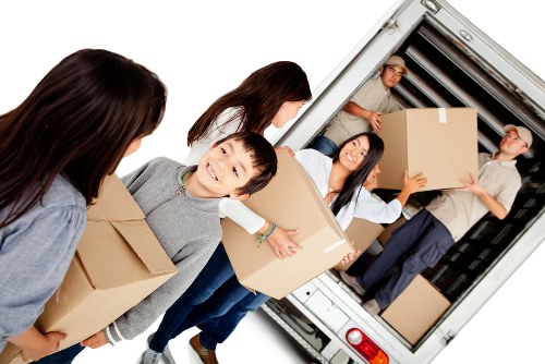 Man and van vehicle ready for a local move in Elmpark