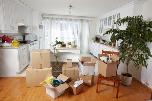 Furniture and household items loaded into a moving van in Elmpark