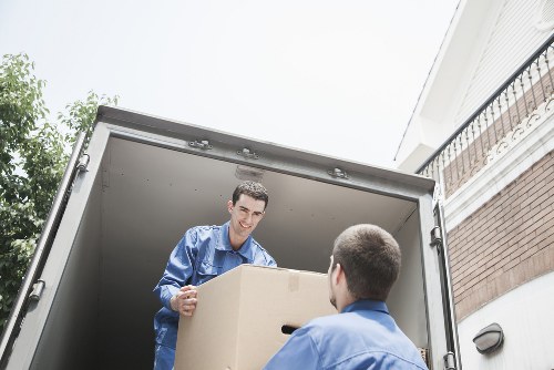 Packed household items prepared for safe transport
