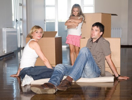 Moving preparation checklist with packed boxes and labels